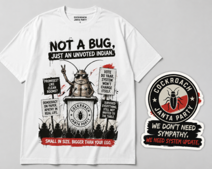 Cockroach Janta Party sticker T-Shirt